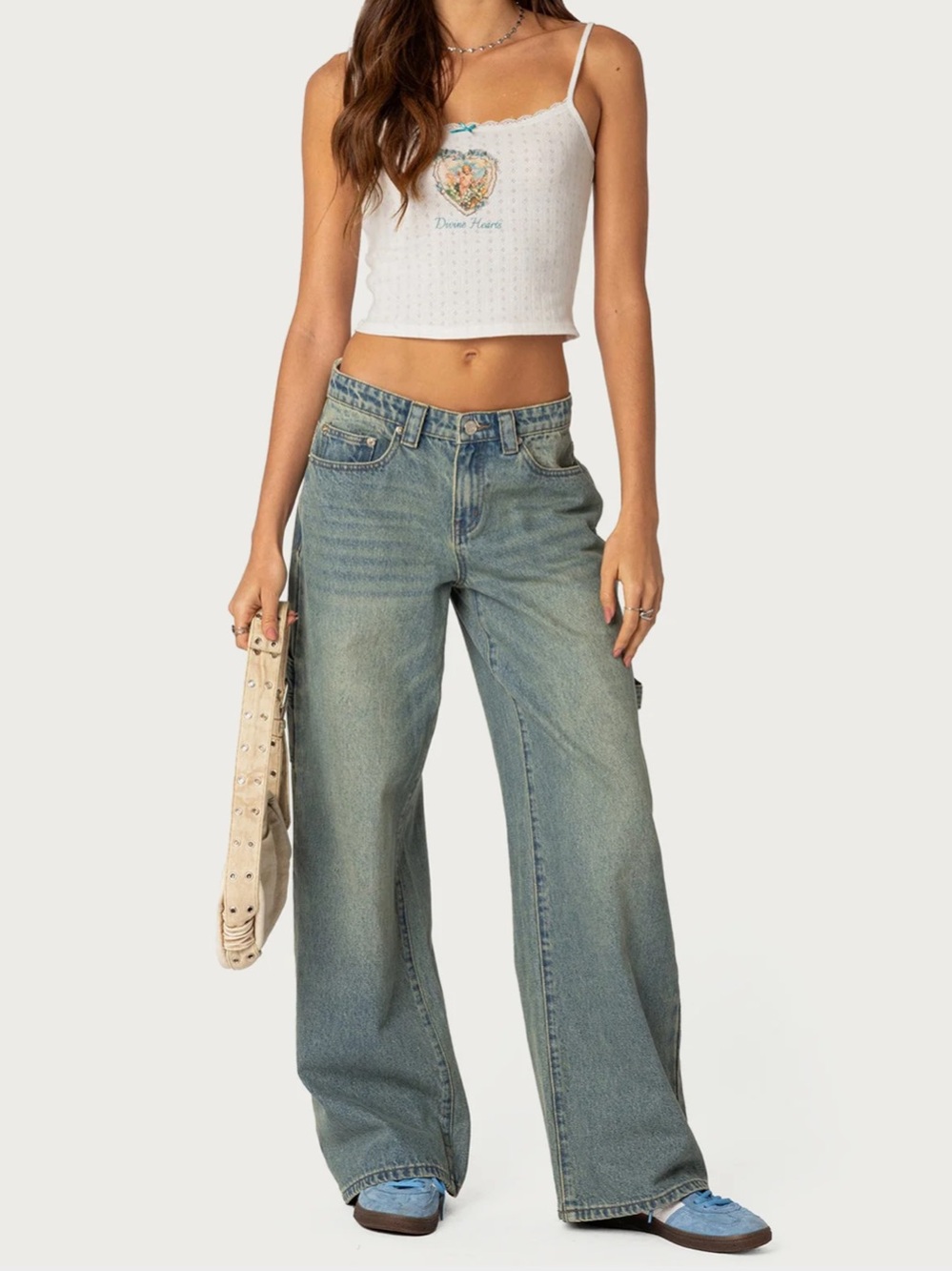 Edikted Carpenter Low Rise Baggy Jeans